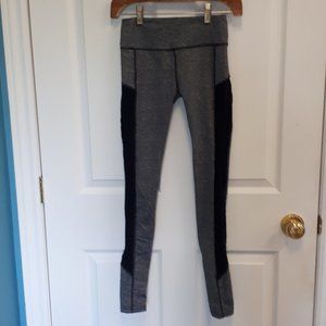 High waisted workout leggings with mesh detail